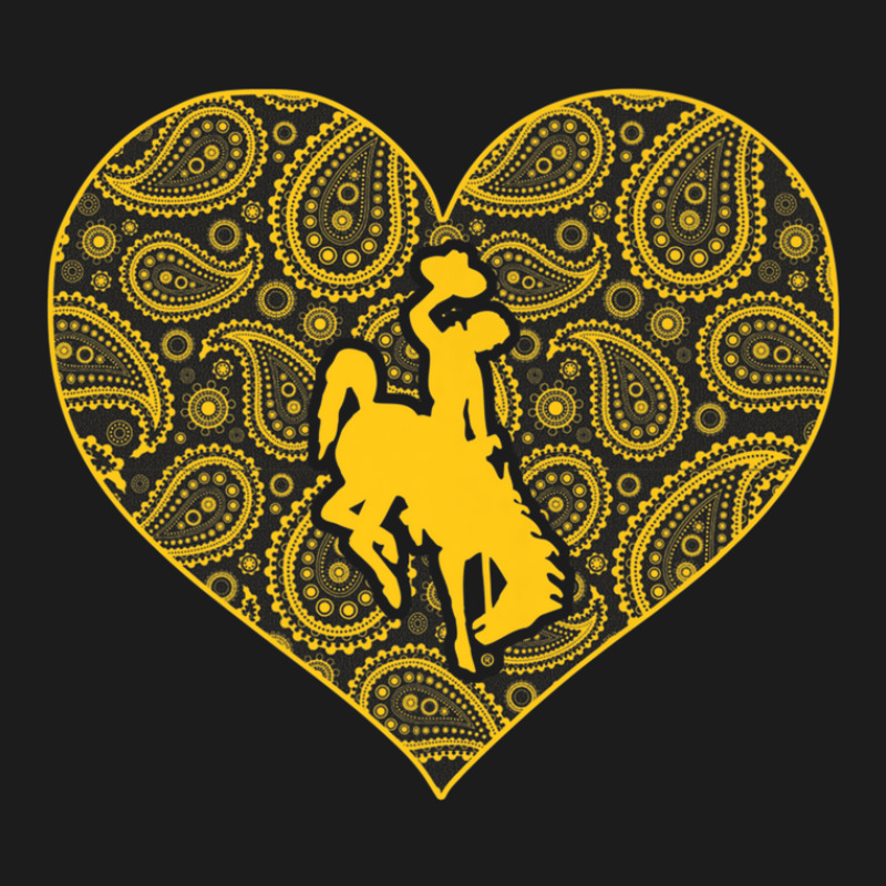 Wyoming Cowboys Paisley Heart - Apparel Hoodie & Jogger Set | Artistshot