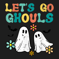 Lets Go Ghouls Floral Ghosts Groovy Retro Halloween Women Classic T-shirt | Artistshot