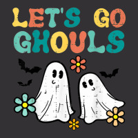 Lets Go Ghouls Floral Ghosts Groovy Retro Halloween Women Vintage Hoodie And Short Set | Artistshot