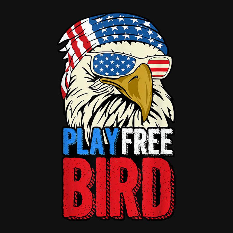 4th Of July American Flag Bald Eagle Mullet Play Free Bird Skinny 