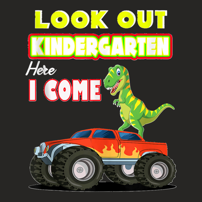 Look Out Kindergarten Here I Come Dinosaurs Back To School Tank Top Ladies Fitted T-Shirt by cm-arts | Artistshot