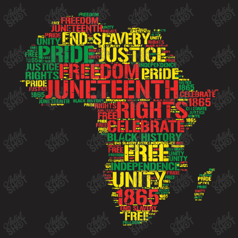 Juneteenth Africa Map Words June 19th 1865 Men Women Kids Video Games  T-Shirt by RoyDesign | Artistshot