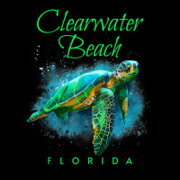 Clearwater Beach Florida Watercolor Sea Turtle Adjustable Cap | Artistshot