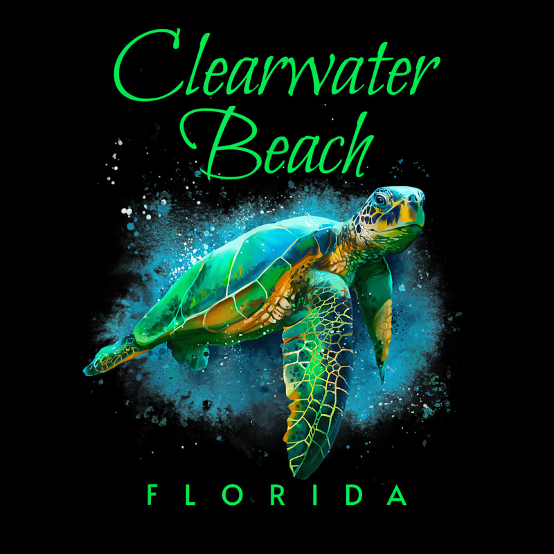 Clearwater Beach Florida Watercolor Sea Turtle Adjustable Cap by NikoPittman | Artistshot