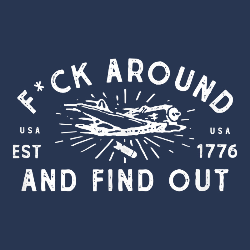 Fuck Around And Find Out Patriotic Usa 1776 Military Plane Ladies Denim Jacket by MarjorieWillie | Artistshot