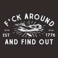 Fuck Around And Find Out Patriotic Usa 1776 Military Plane Racerback Tank | Artistshot