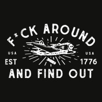 Fuck Around And Find Out Patriotic Usa 1776 Military Plane Scorecard Crop Tee | Artistshot