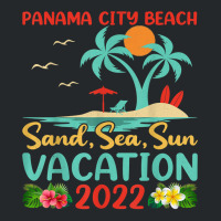 Beach Vacation 2022 Retro Sunset Florida Panama City Beach Crewneck Sweatshirt | Artistshot