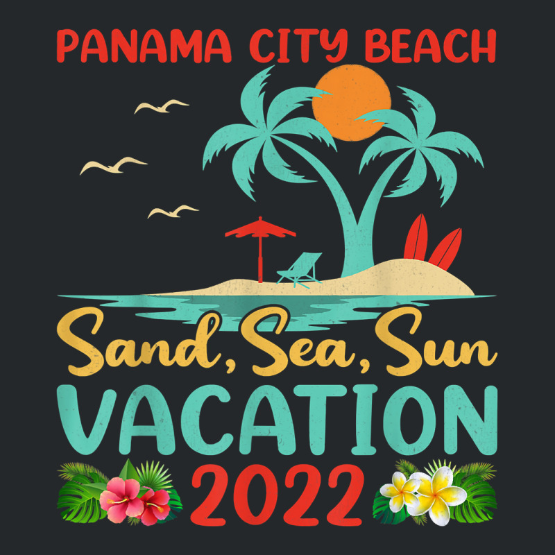 Beach Vacation 2022 Retro Sunset Florida Panama City Beach Crewneck Sweatshirt by FrancesTiffany | Artistshot