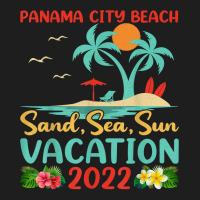 Beach Vacation 2022 Retro Sunset Florida Panama City Beach Classic T-shirt | Artistshot