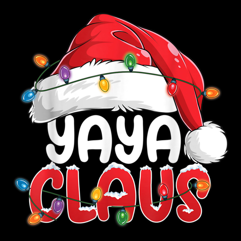 Yaya Claus Christmas Family Group Matching Pjs Xmas Light Cropped Sweater by Tshirts | Artistshot