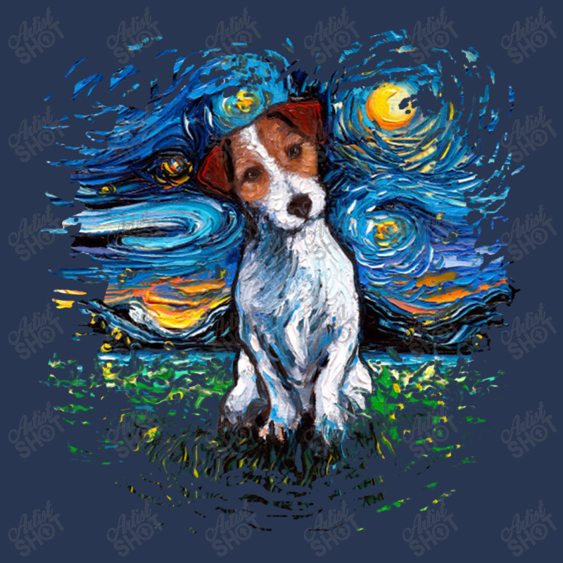 Jack Russell Terrier Night,jack Russell Terrier Ladies Denim Jacket by lissaaniart | Artistshot