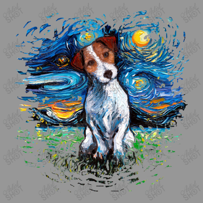 Jack Russell Terrier Night,jack Russell Terrier Women's V-Neck T-Shirt by lissaaniart | Artistshot