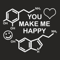 Dopamine Smile Serotonin Heart You Make Me Happy Shirts Ladies Fitted T-shirt | Artistshot