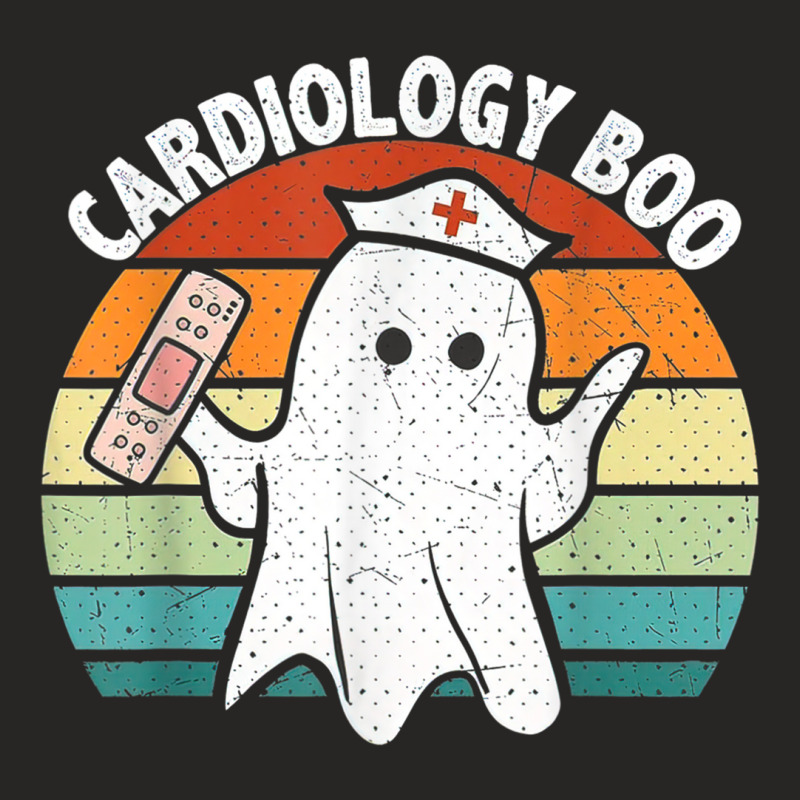 Vintage Halloween Ghost Cardiology Boo Nursing Tee Gifts Ladies Fitted T-Shirt by RandiCrystalGraber | Artistshot