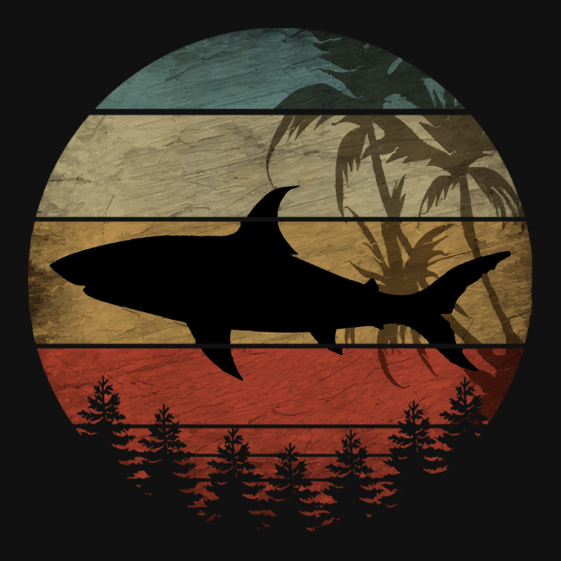 Shark T  Shirt V I N T A G E S H A R K T  Shirt Landscape Canvas Print | Artistshot