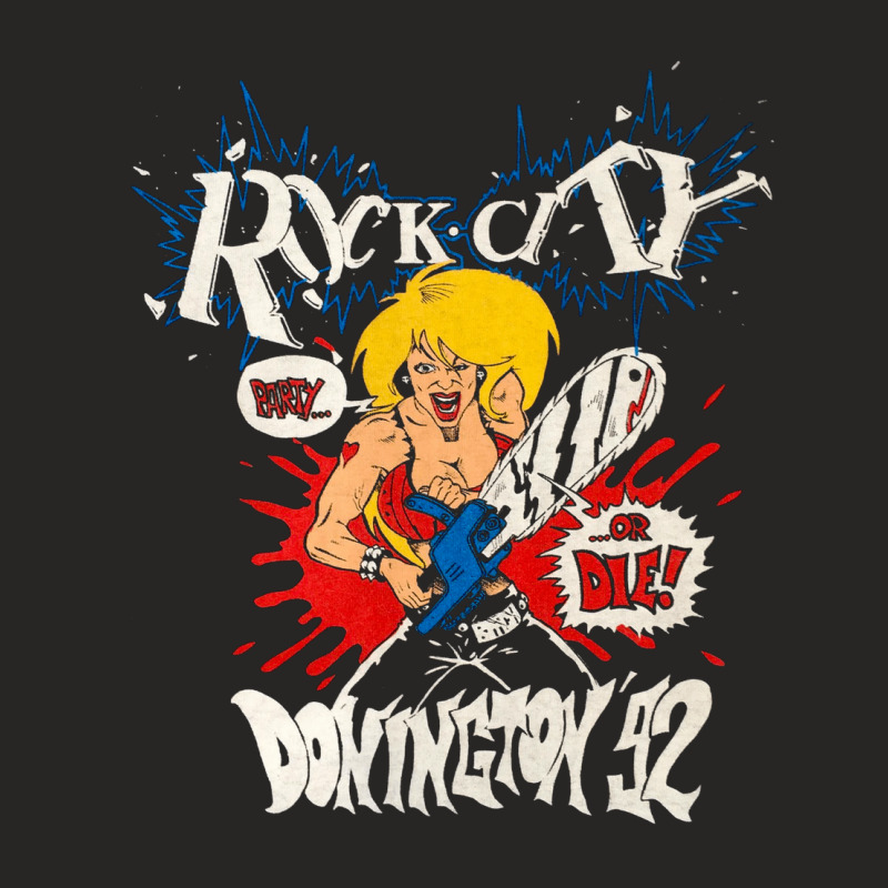 Donington, Rock City 1992, The Donington, Donington Art, Donington Vin Ladies Fitted T-Shirt by cm-arts | Artistshot