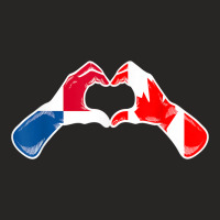 Canada Panama Flag Canadian Panamanian Heart Ladies Fitted T-shirt | Artistshot