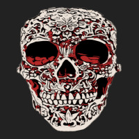 Skull T  Shirt Big Carved Red And White Skeleton Skull Head T  Shirt Backpack | Artistshot