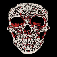 Skull T  Shirt Big Carved Red And White Skeleton Skull Head T  Shirt Pocket T-shirt | Artistshot