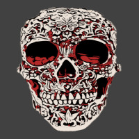 Skull T  Shirt Big Carved Red And White Skeleton Skull Head T  Shirt Vintage T-shirt | Artistshot