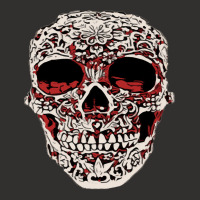 Skull T  Shirt Big Carved Red And White Skeleton Skull Head T  Shirt Champion Hoodie | Artistshot