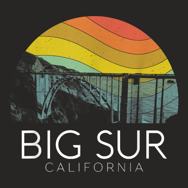 Big Sur California Beach Central Coast Retro Forest Camping T-shirt Ladies Fitted T-Shirt by cm-arts | Artistshot