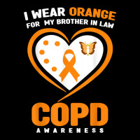 I Wear Orange For My Brother In Law Copd Awareness Long Sleeve Baby Bodysuit | Artistshot