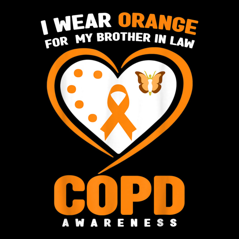 I Wear Orange For My Brother In Law Copd Awareness Long Sleeve Baby Bodysuit by Tshirts | Artistshot