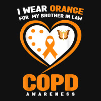 I Wear Orange For My Brother In Law Copd Awareness Baby Bibs | Artistshot