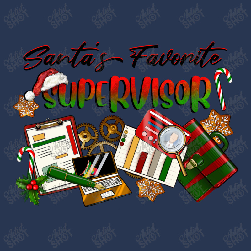 Santa's Favorite Supervisor Men Denim Jacket | Artistshot
