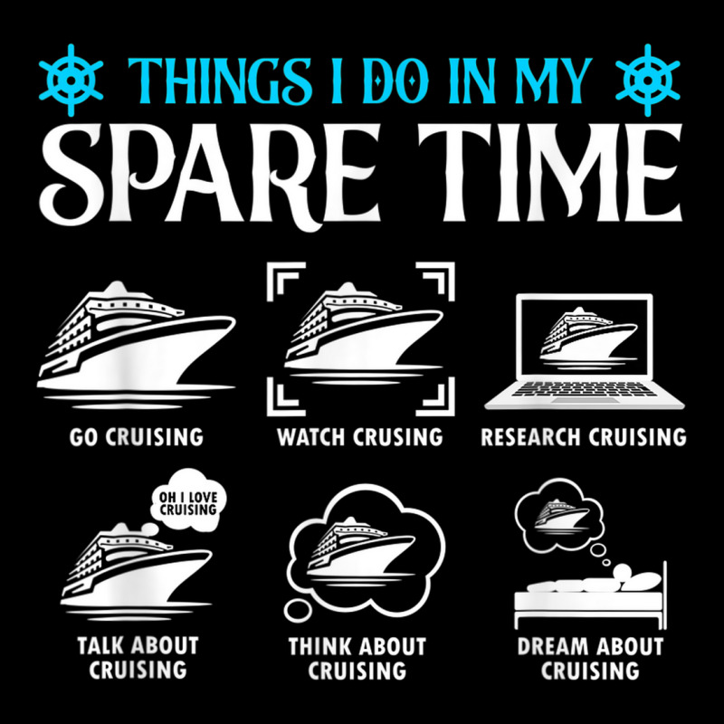 Things I Do In My Spare Time Cruising Crusaders Funny Cruise Cropped Hoodie | Artistshot