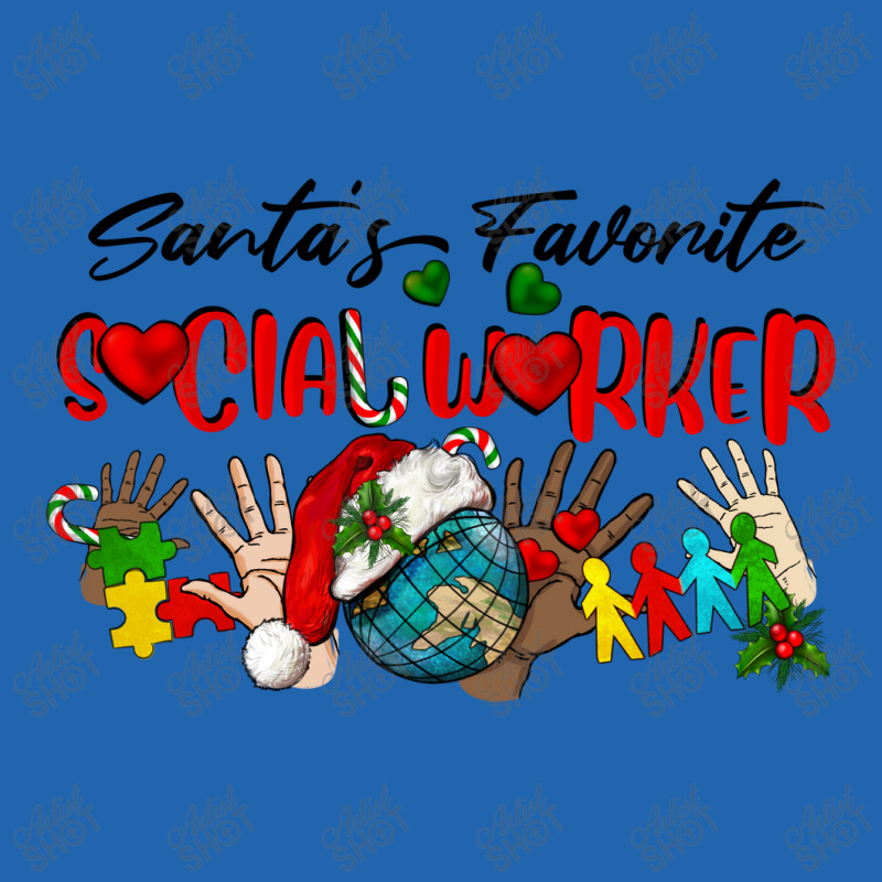 Santa's Favorite Social Worker Pocket T-shirt | Artistshot