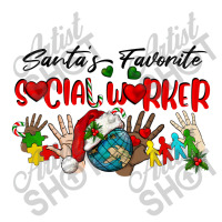 Santa's Favorite Social Worker Men's T-shirt Pajama Set | Artistshot