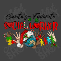 Santa's Favorite Social Worker Vintage T-shirt | Artistshot