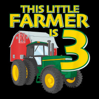 Kids 3 Year Old Green Farm Tractor Birthday Party Farmer 3rd Gift Men's 3/4 Sleeve Pajama Set | Artistshot