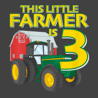 Kids 3 Year Old Green Farm Tractor Birthday Party Farmer 3rd Gift Vintage T-shirt | Artistshot