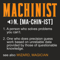 Machinist Definition Machining For Machine Operator Ladies Fitted T-shirt | Artistshot