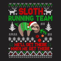 Funny Sloth Running Team For Christmas T  Shirt Funny Sloth Running Te T-shirt | Artistshot