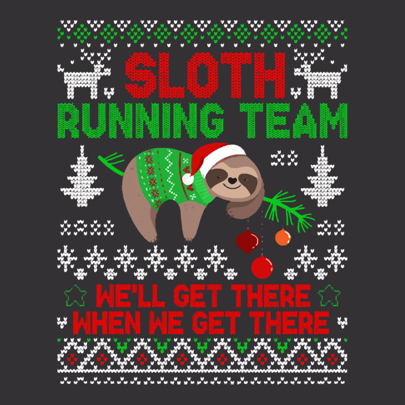 Funny Sloth Running Team For Christmas T  Shirt Funny Sloth Running Te Vintage Hoodie And Short Set | Artistshot