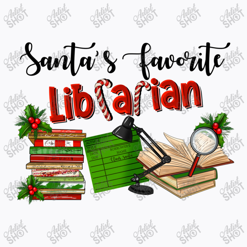 Santa's Favorite Librarian T-shirt | Artistshot