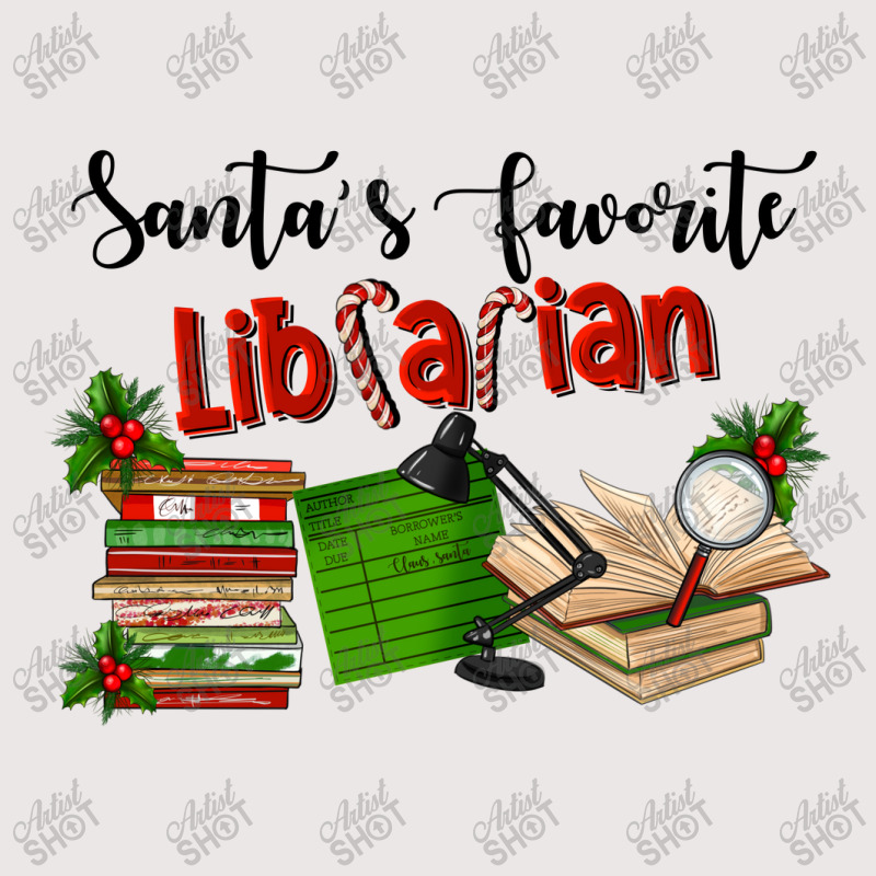 Santa's Favorite Librarian Pocket T-shirt | Artistshot