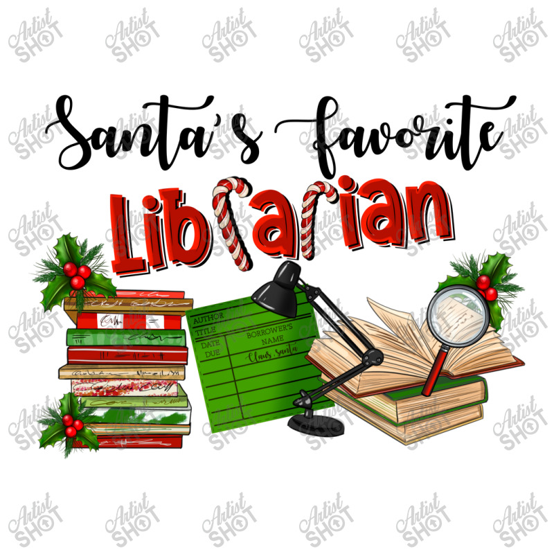 Santa's Favorite Librarian Men's T-shirt Pajama Set | Artistshot