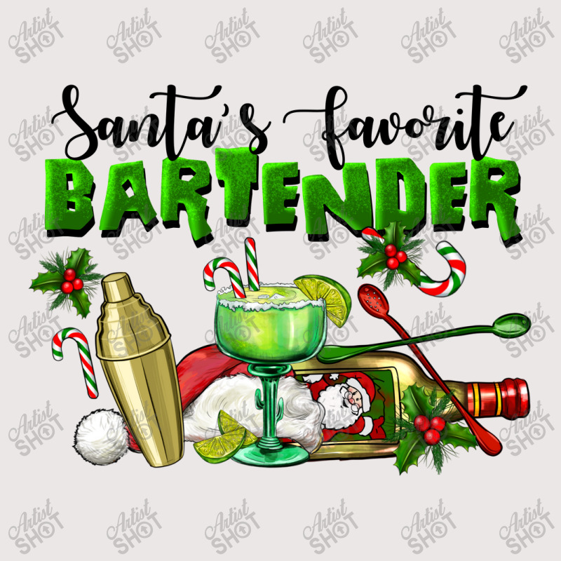Santa's Favorite Bartender Pocket T-shirt | Artistshot
