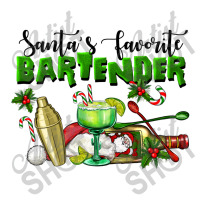 Santa's Favorite Bartender Men's T-shirt Pajama Set | Artistshot