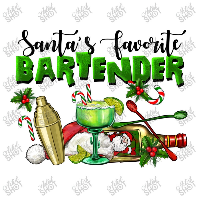 Santa's Favorite Bartender Men's T-shirt Pajama Set | Artistshot