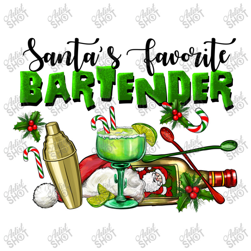 Santa's Favorite Bartender Men's 3/4 Sleeve Pajama Set | Artistshot