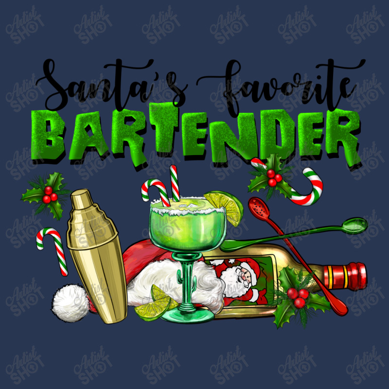 Santa's Favorite Bartender Men Denim Jacket | Artistshot