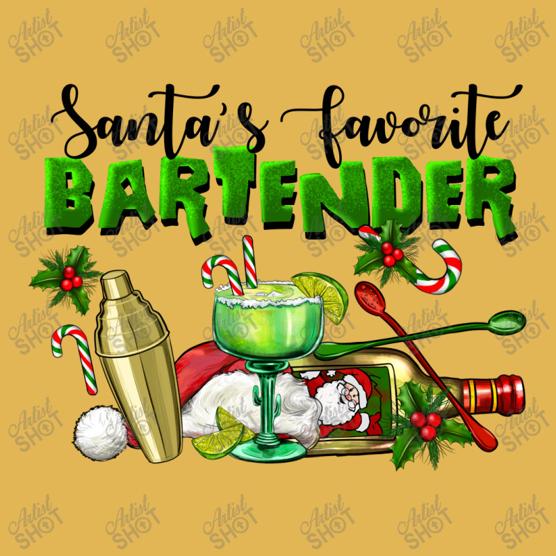 Santa's Favorite Bartender Vintage Hoodie And Short Set | Artistshot