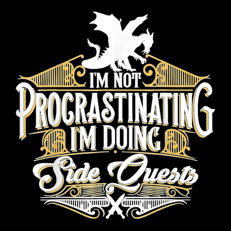 Not Procrastinating Side Quests Funny Rpg Gamer Dragons T Shirt Adjustable Cap by NataliaMata | Artistshot